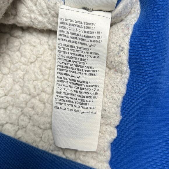 Y2K Hollister California Heavy Zipup Hoodie Sweatshirt Fleece Cotton Faux Fur M - Picture 5 of 6